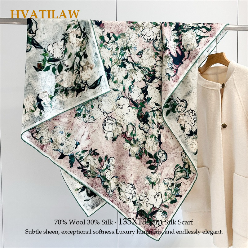 Shawl Wrap Winter - Bufanda de Lujo de Seda y