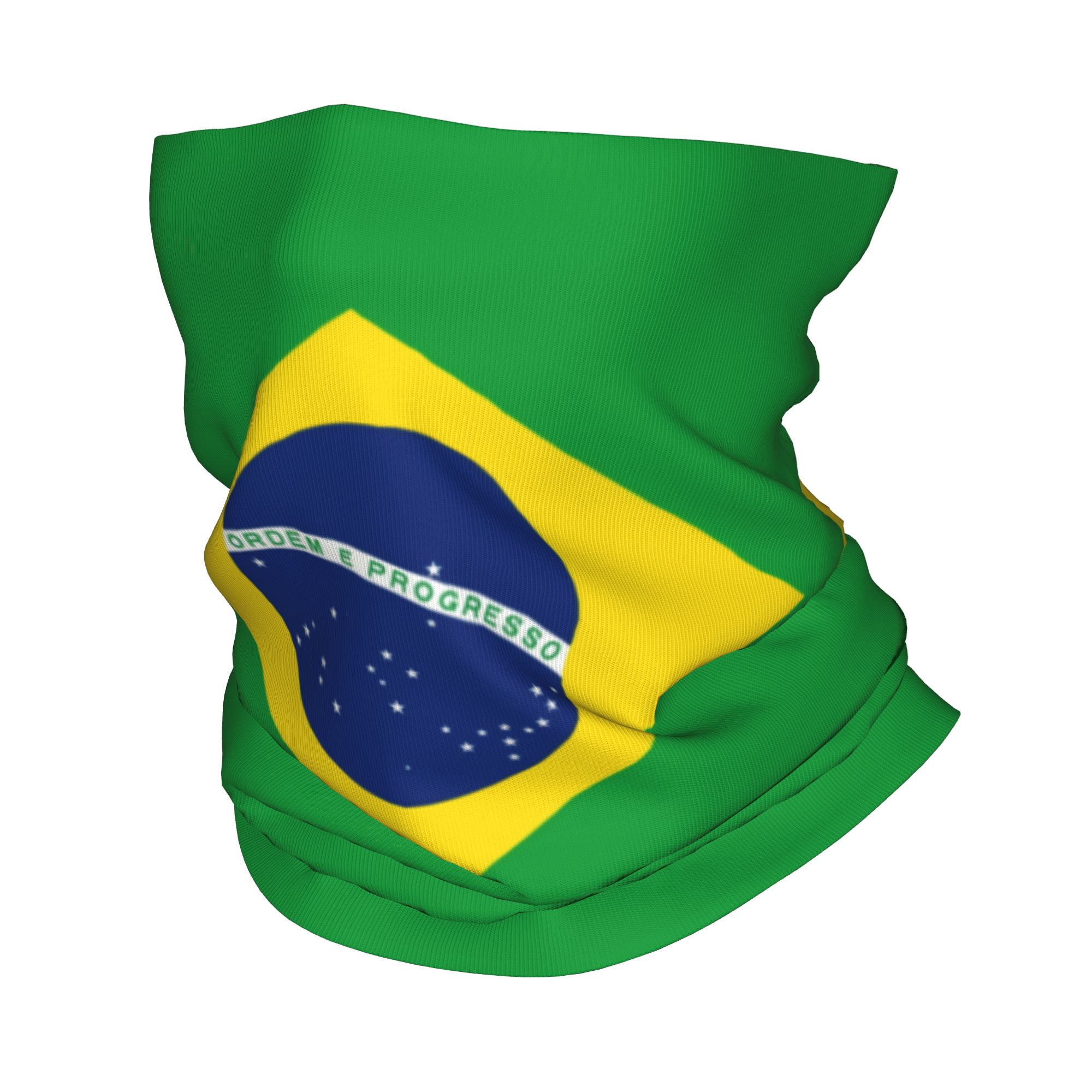 Neck Gaiter Fleece - Bandana con bandera de Brasil personalizada,