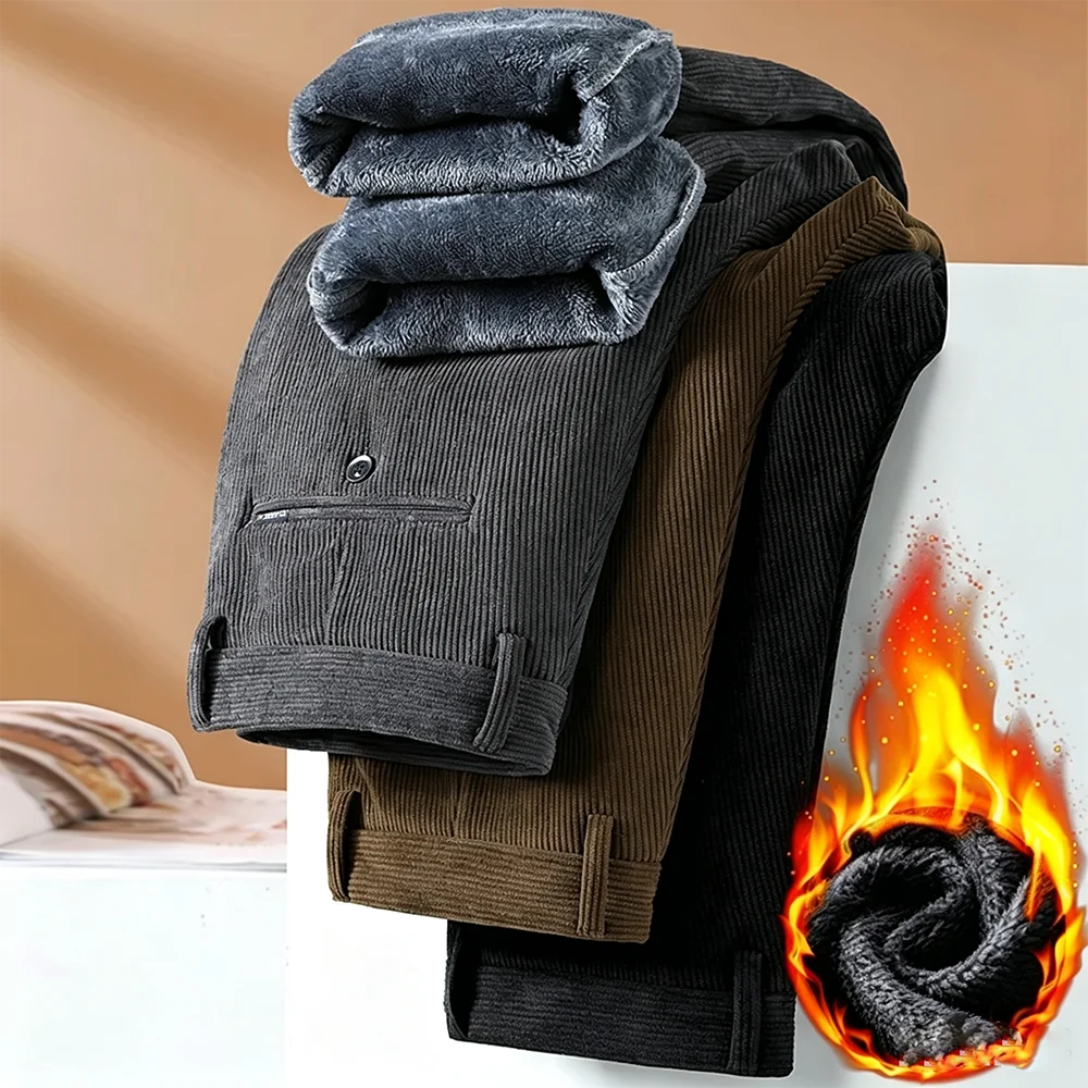 Corduroy Pant Warm - Pantalones de pana de forro polar