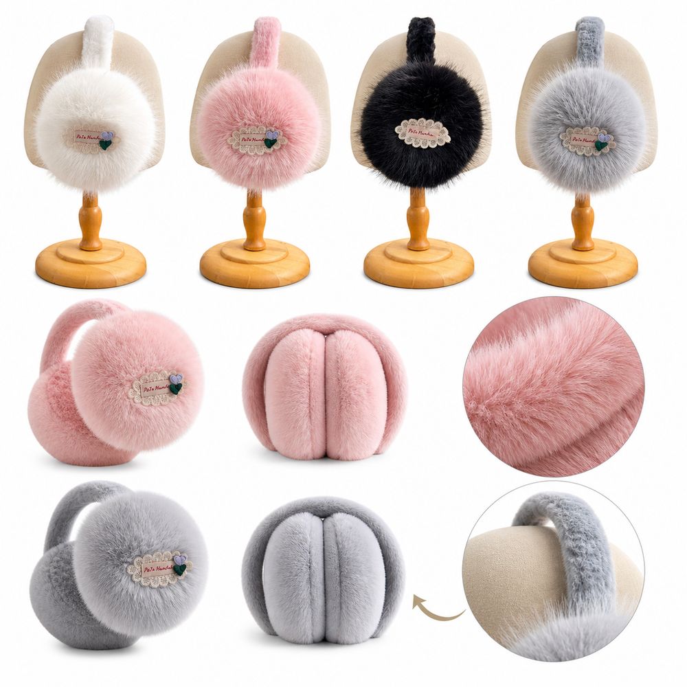 Earmuffs Foldable - Nuevas Orejeras de Piel Sintética Plegables,
