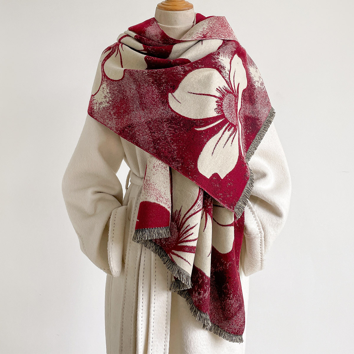 Cashmere Pashmina Wrap - Bufanda de imitación de cachemira para