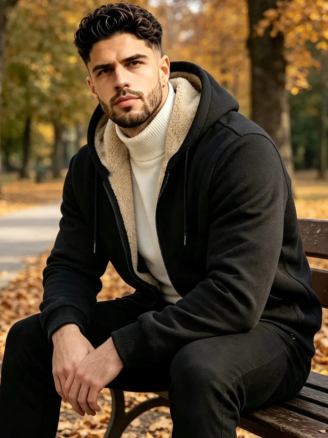 Chaqueta con capucha de forro  - Sherpa Hoodie Fleece reseña y precio