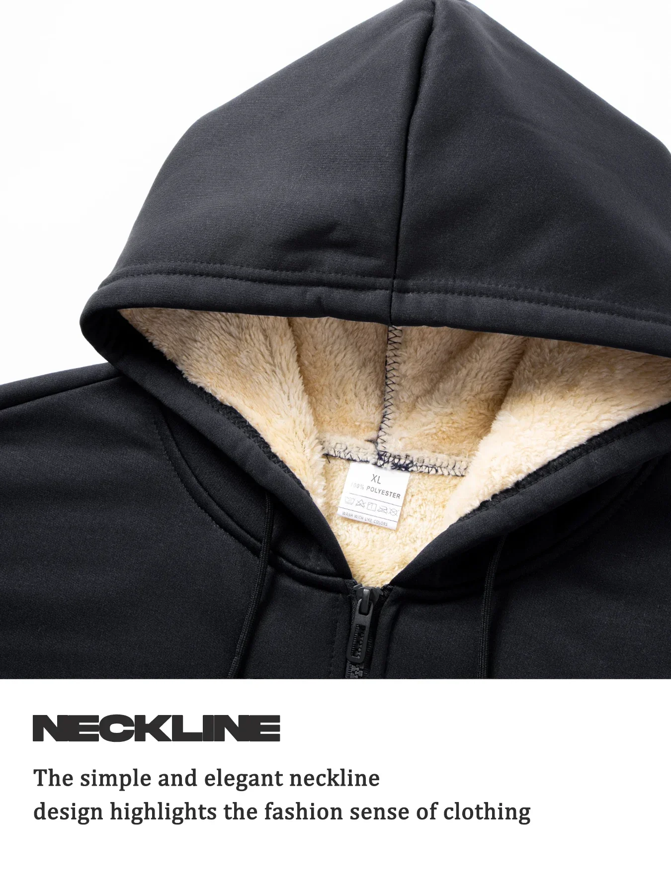 Chaqueta con capucha de forro  - Sherpa Hoodie Fleece reseña y precio