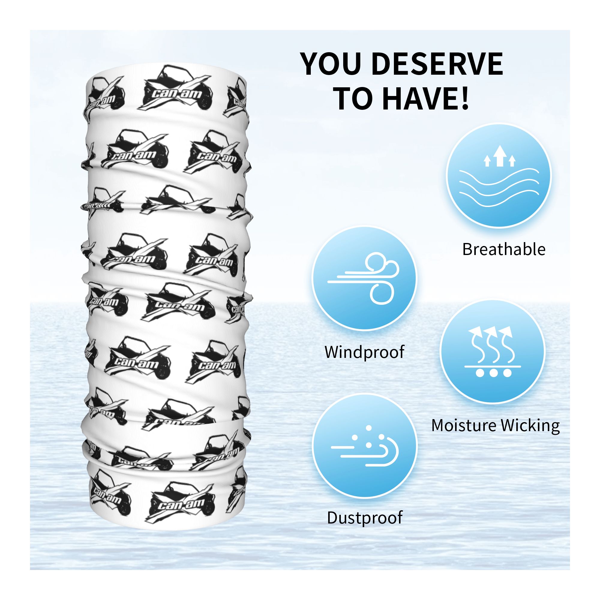 Bandana personalizada Can Am,  - Neck Gaiter Fleece reseña y precio