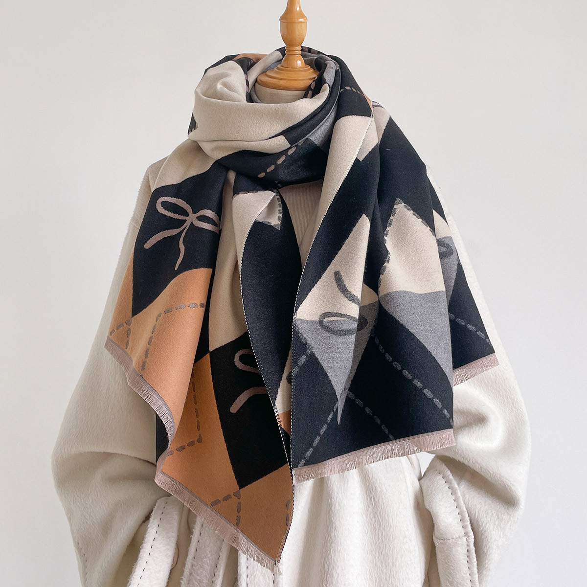 Bufanda de imitación de cachem - Cashmere Pashmina Wrap reseña y precio