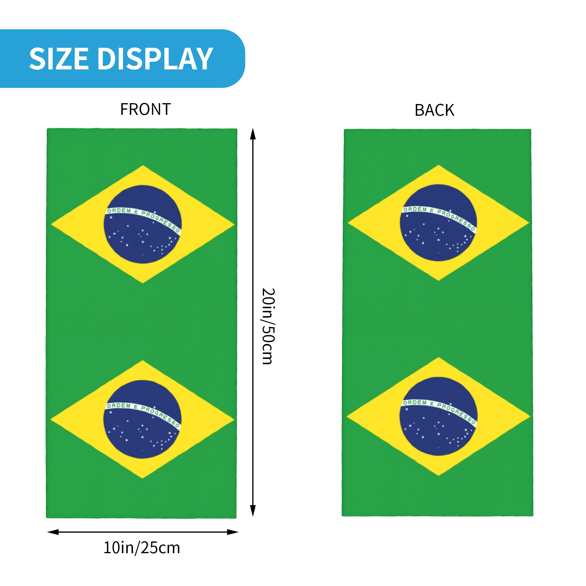 Bandana con bandera de Brasil  - Neck Gaiter Fleece reseña y precio