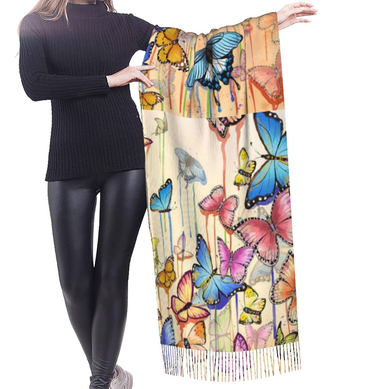 Bufanda de Cachemira Retro con - Cashmere Pashmina Wrap reseña y precio
