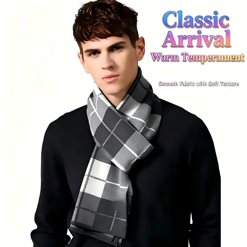 1 unidad. Bufanda de hombre a  - Wool Scarf Men reseña y precio
