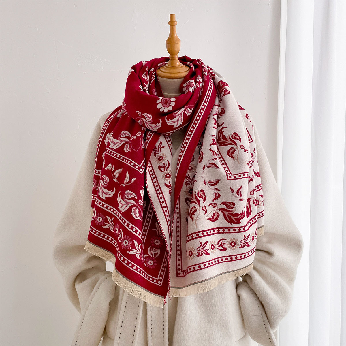 Bufanda de doble cara de imita - Wool Scarf Men reseña y precio