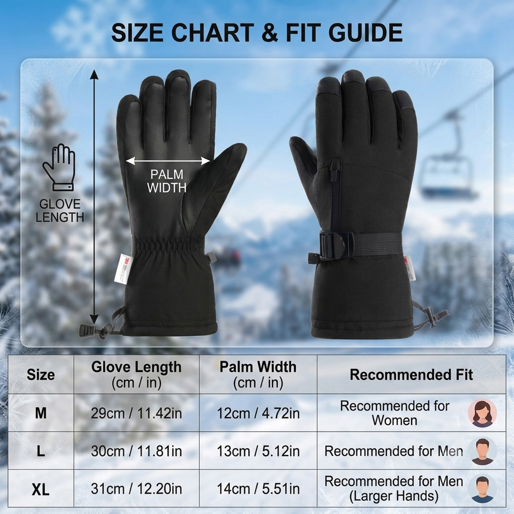 Guantes de esquí de invierno p - Snow Glove Insulated reseña y precio