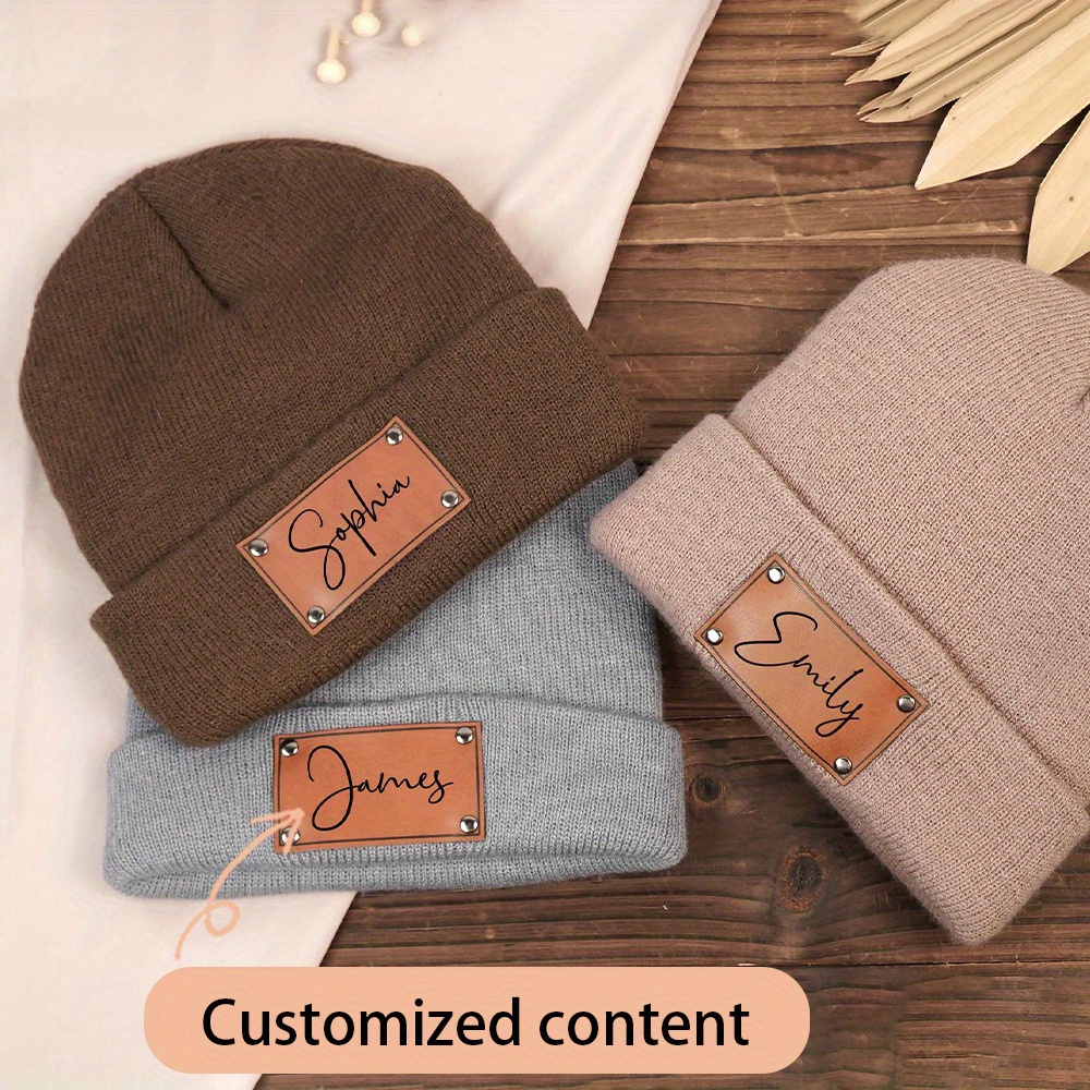 Gorro de punto con etiqueta de - Knit Beanie Hat Warm reseña y precio